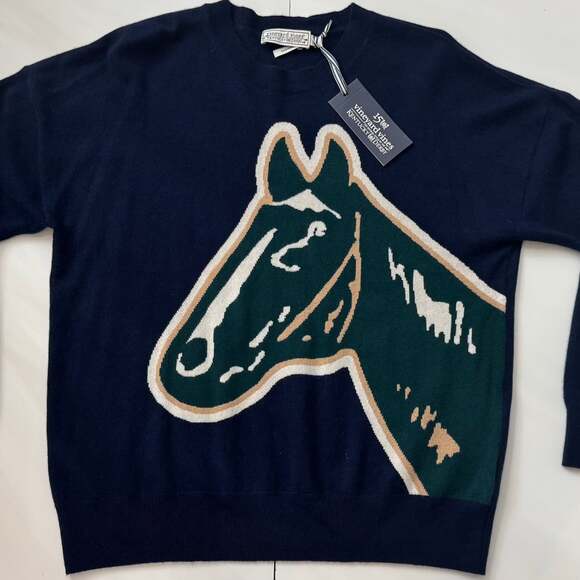 Vineyard Vines Other - Vineyard Vines Kentucky Derby Horse Print Cashmere Crewneck Sweater